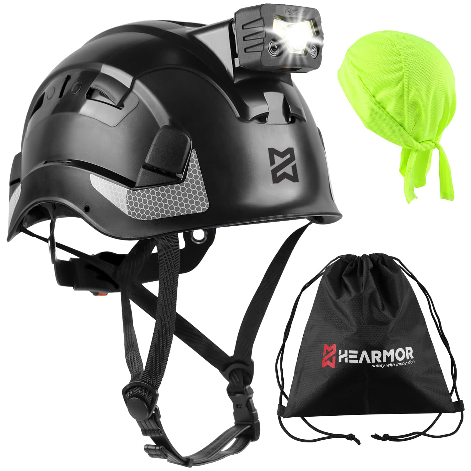 Industrial Safety Helmet with Integrated LED & Ventilation – SafeGuard X1